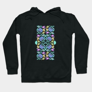 Ethnic Floral Folk Art Damask Pattern Hoodie